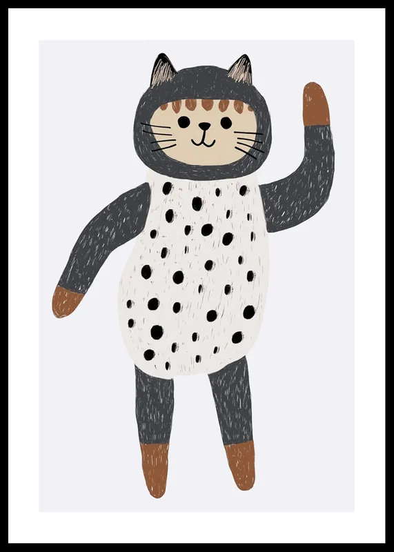 Dotted Cat Charm Poster Kostenloser Versand