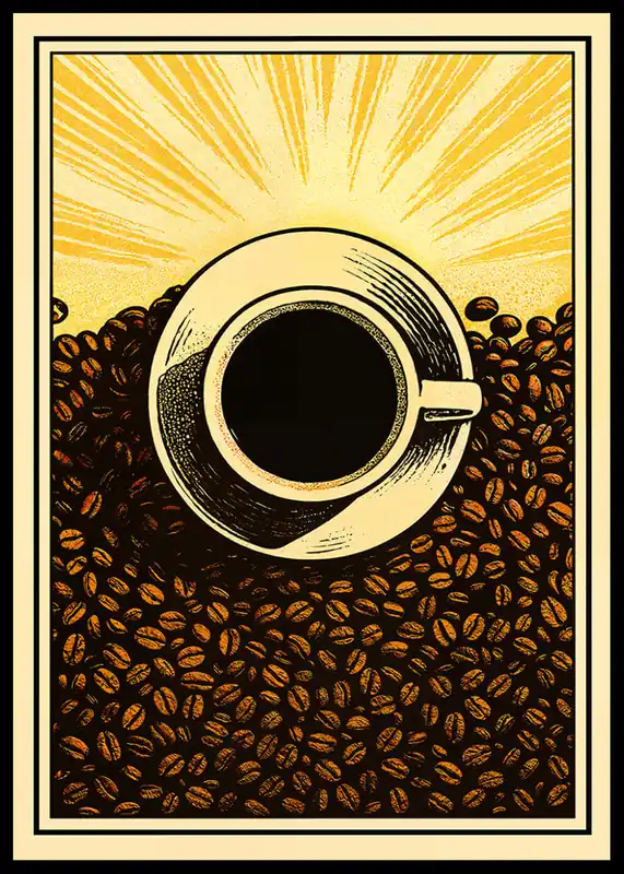 Rabatt Coffee Glow Poster