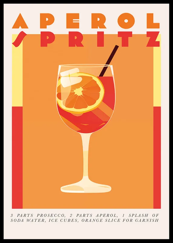 Super-Preis Retro Aperol Spritz Poster