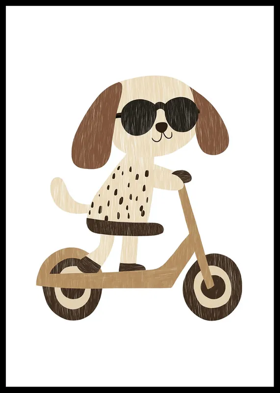 Scooter Pup Vibes Poster Preisreduziert
