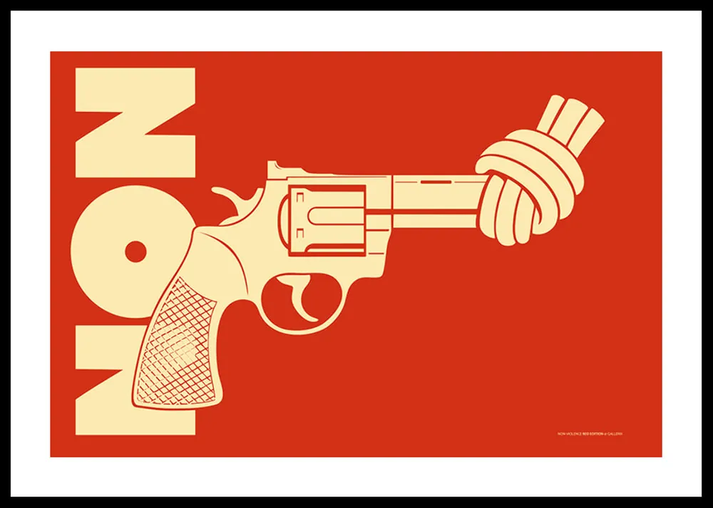 Jetzt Kaufen Non-Violence Vintage Red Edition Poster