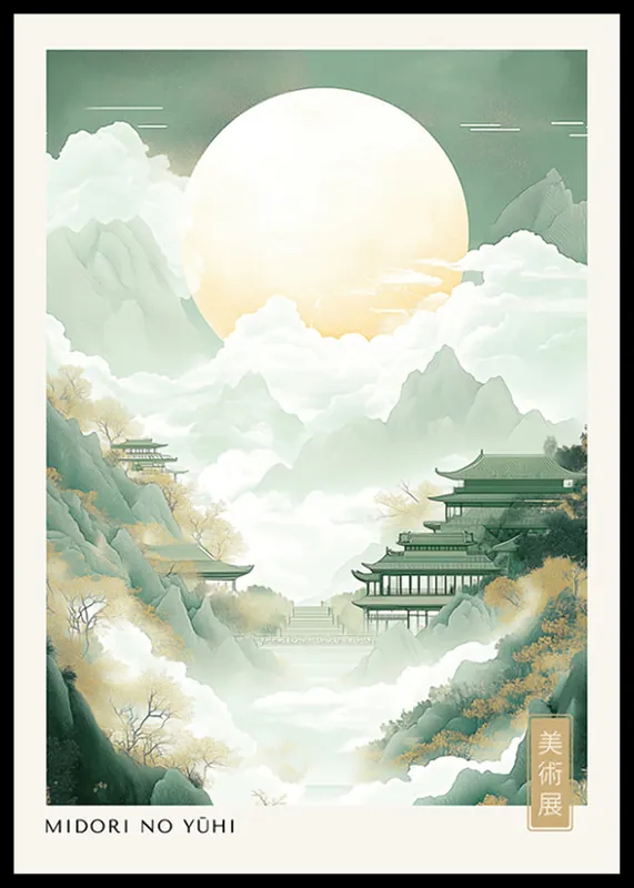 Neuheit Midori No Yuhi Japandi Poster
