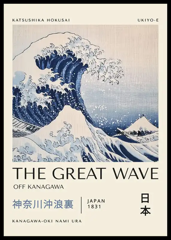 Versand Am Gleichen Tag The Great Wave Japandi Poster