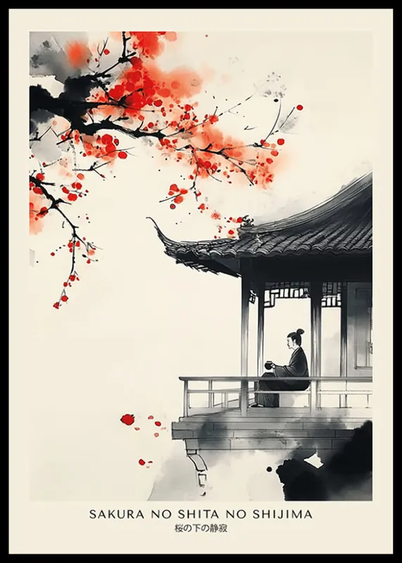 Markenprodukt Sakura No Shita No Shijima Japandi Poster