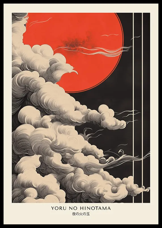 Rabatt Yoru No Hinotama Japandi Poster