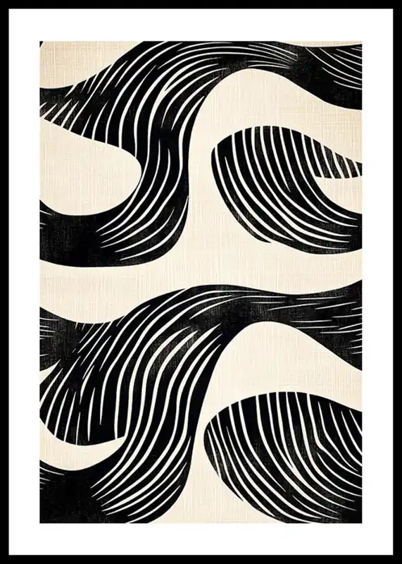 Monochrome Waves Poster Mega-Angebot