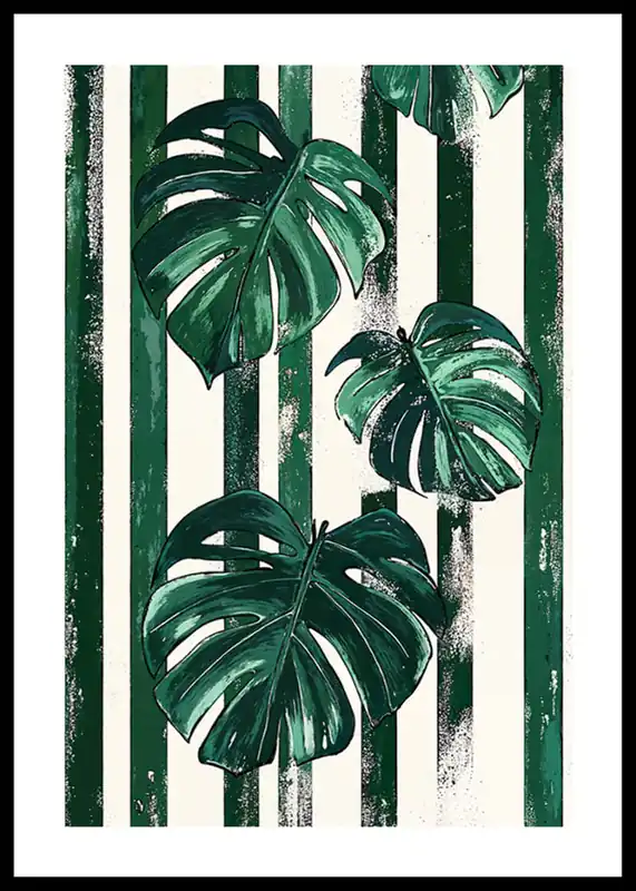 Green Leafy Symphony Poster Garantierte Lieferung