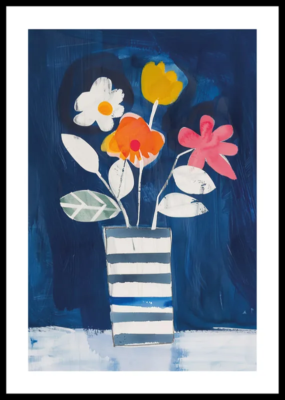Direkt Vom Hersteller Stripes And Petals Poster