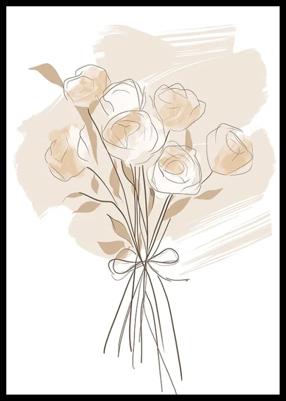 Beige Bouquet Poster Sonderaktion