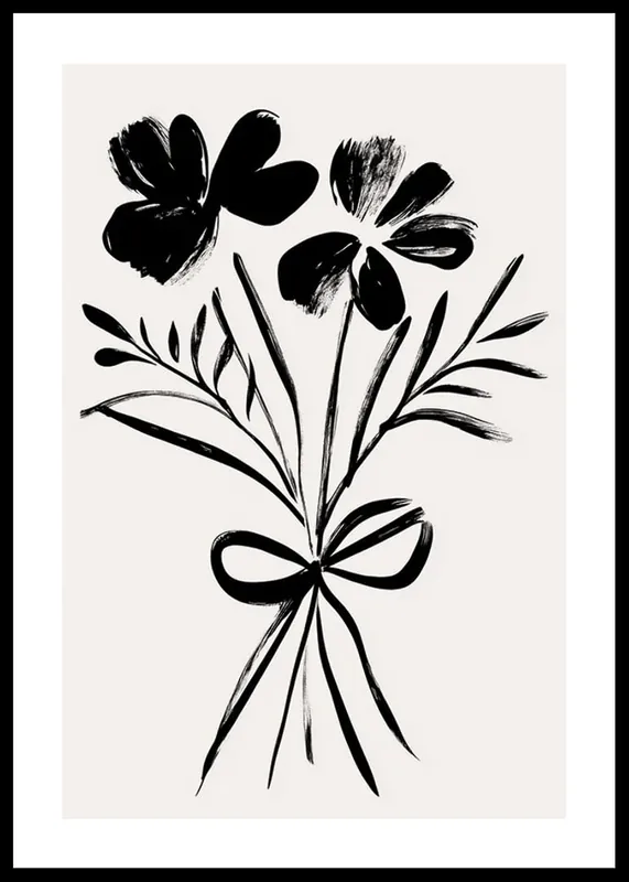 Schnäppchen Brushstroke Bouquet Poster