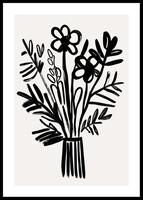 Online Kaufen Chic Floral Silhouettes Poster