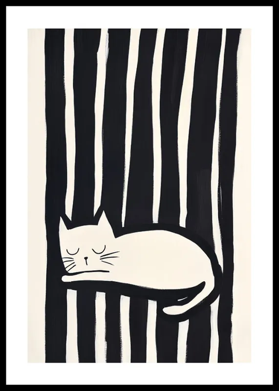 Super-Preis Monochrome Catnap Poster