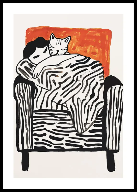 Feline Embrace Poster Top-Preis