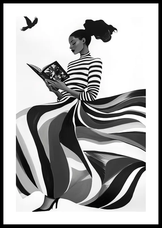 Monochrome Whirl Poster Saisonangebot