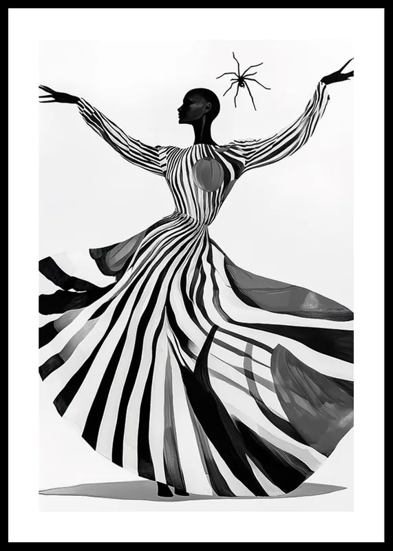 Ethereal Spider Stripes Poster Schneller Versand