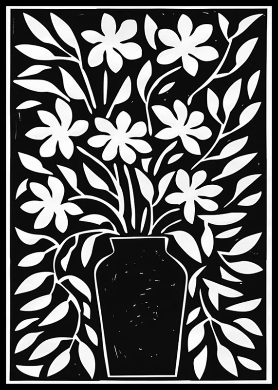 Solange Der Vorrat Reicht Black And Bloom Poster