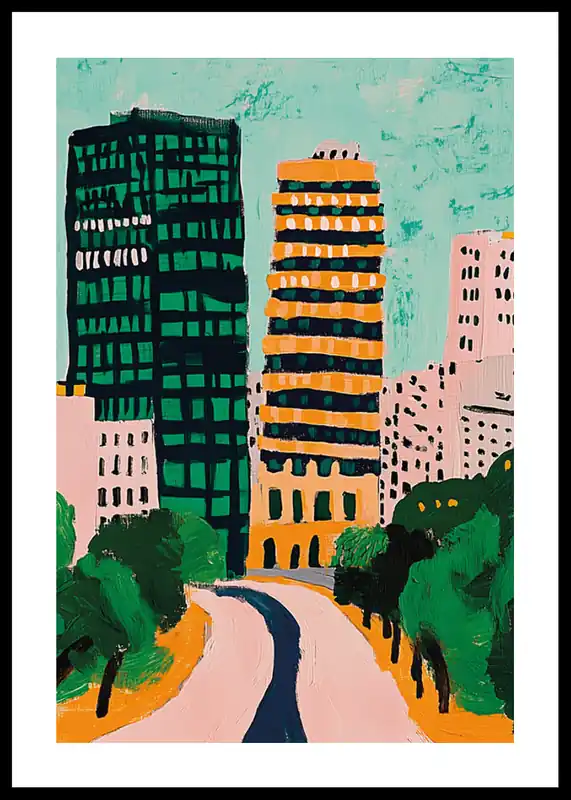 Vibrant Metropolis Vibe Poster Top-Angebot