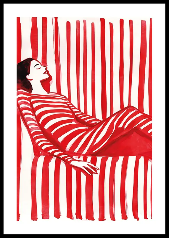 Kostenloser Rückversand Striped Serenity Poster