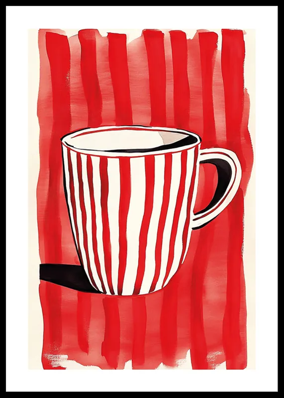 Sichere Zahlung Bold Stripes Mug Poster