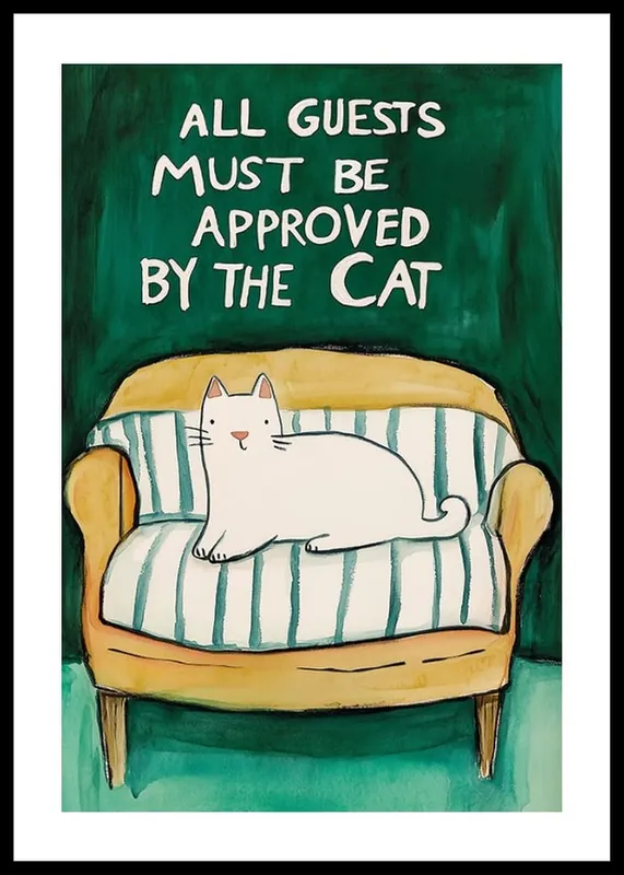 The Couch Belongs To The Cat Poster Neu Im Sortiment