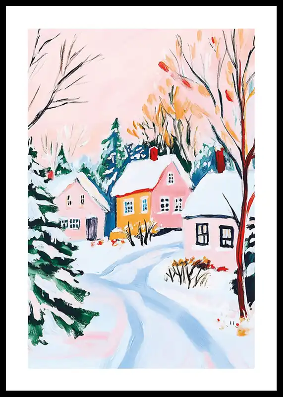 Finale Aktion Snowy Pastel Retreat Poster