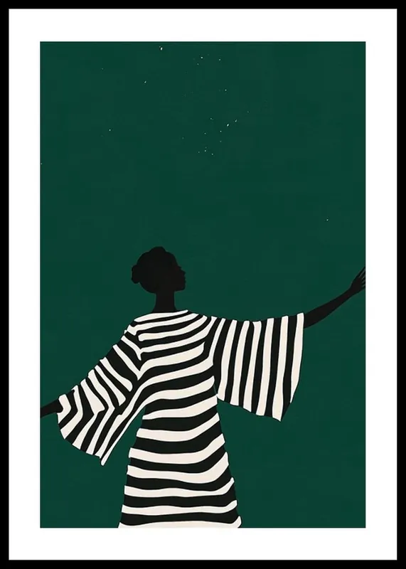 Dancing In Stripes Poster Echt