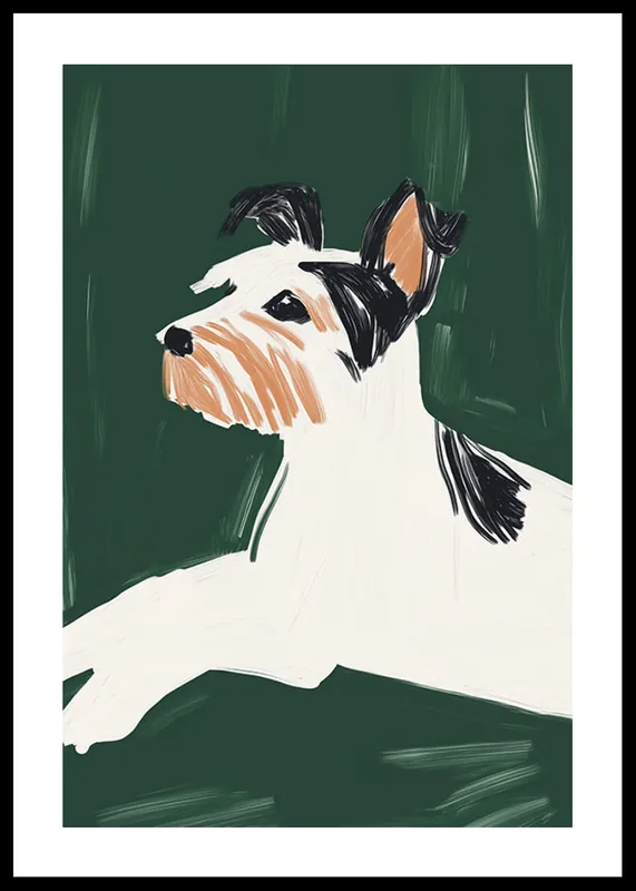 Abstract Terrier Portrait Poster Preis Gesenkt