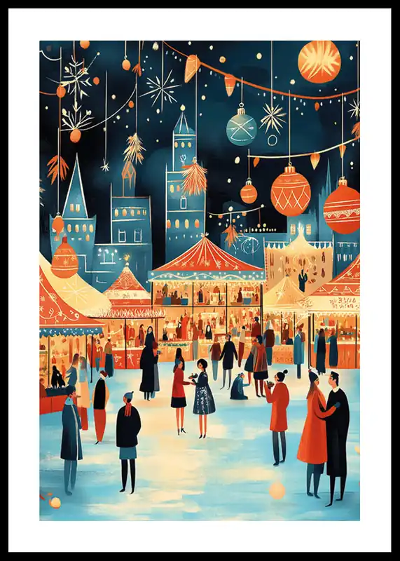 Kostenloser Rückversand Festive Glow Poster