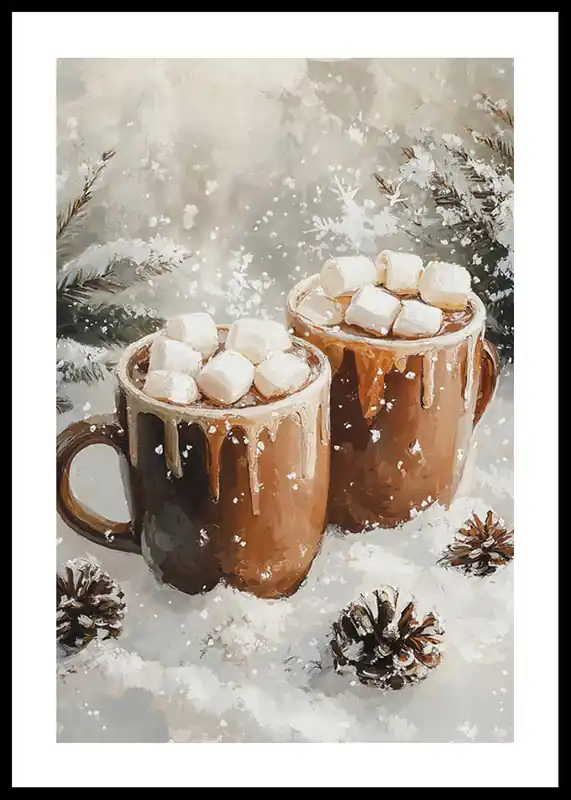 Bestseller Snowy Day Hot Cocoa Poster