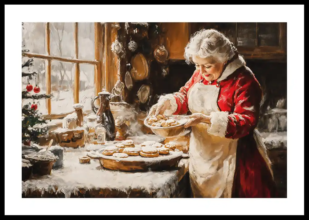 Heißes Angebot Mrs Claus Holiday Kitchen Poster