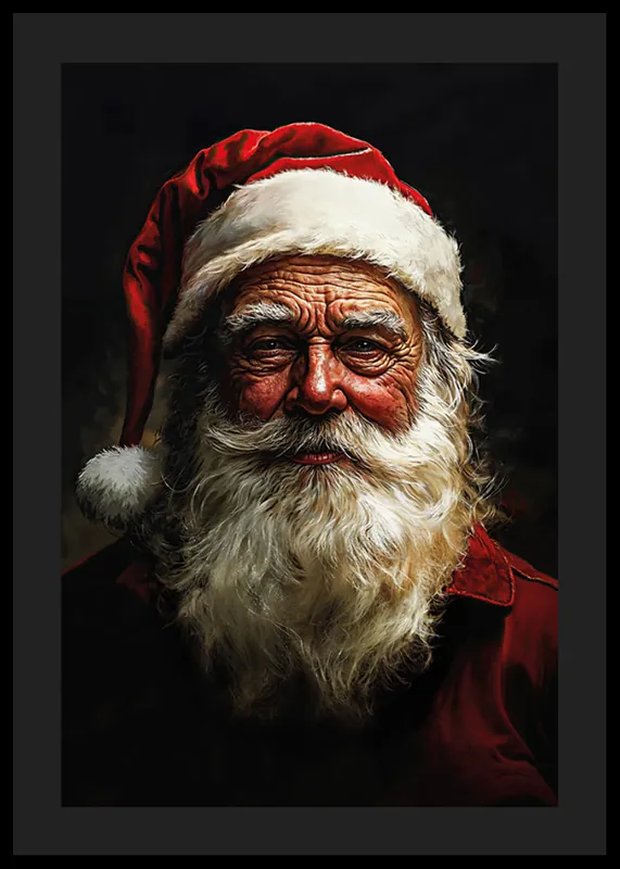 Santa A Portrait Of Joy Poster Sonderangebot