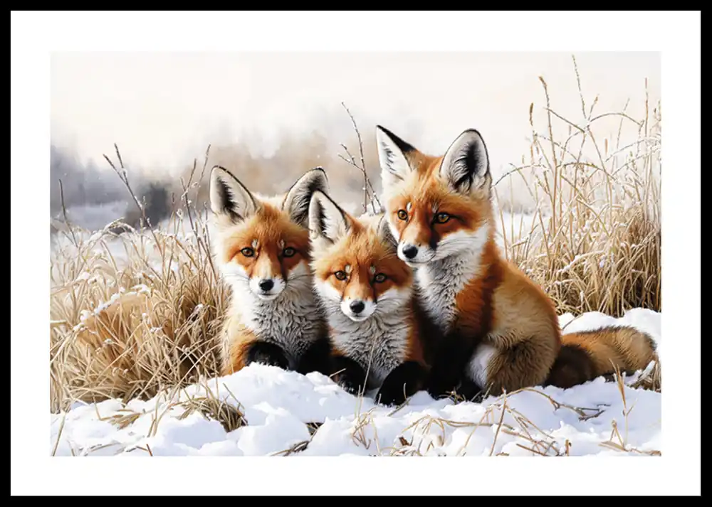 Bestseller Frosty Fox Friends Poster