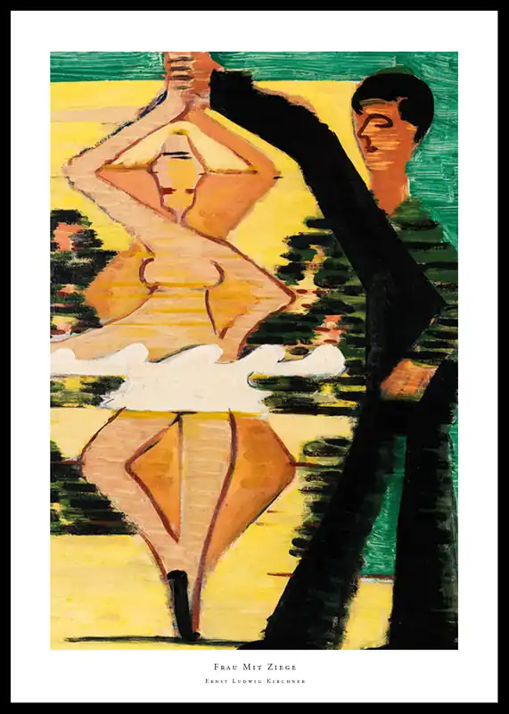 Solange Der Vorrat Reicht Frau Mit Ziege By Ernst Ludwig Kirchner Poster