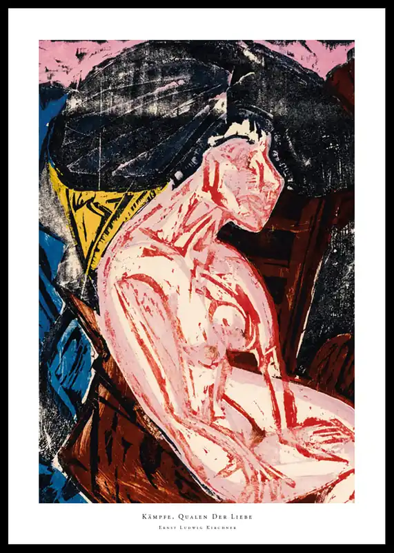 Preisknaller Kämpfe, Qualen Der Liebe By Ernst Ludwig Kirchner Poster