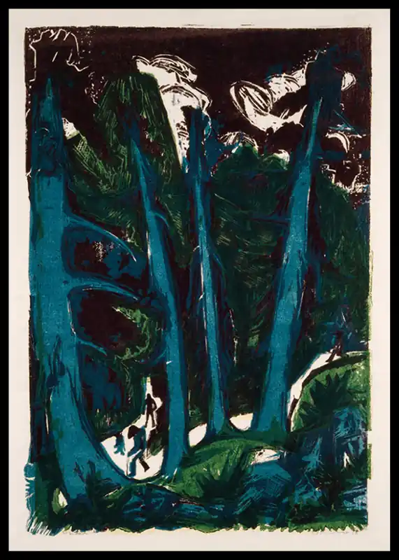 Fir Trees By Ernst Ludwig Kirchner Poster Ausverkauf