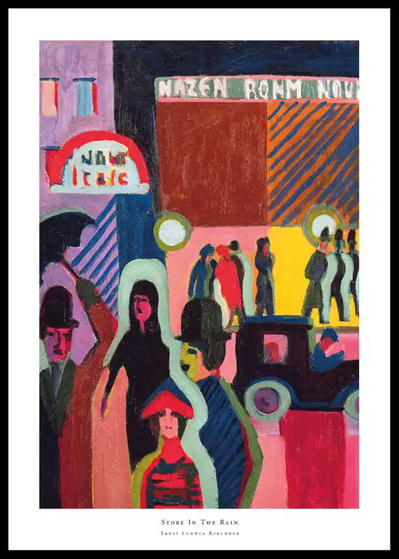 Store In The Rain By Ernst Ludwig Kirchner Poster Heißes Angebot