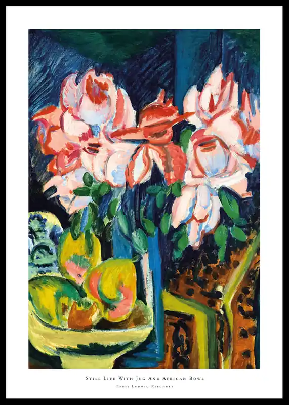 Still Life With Jug And African Bowl By Ernst Ludwig Kirchner Poster Sale
