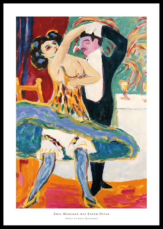 Zwei Mädchen Auf Einem Divan By Ernst Ludwig Kirchner Poster Wochenendangebot