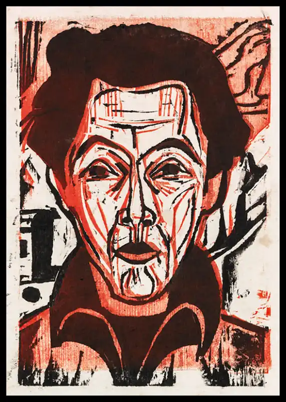 Nur Heute Self-Portrait By Ernst Ludwig Kirchner Poster