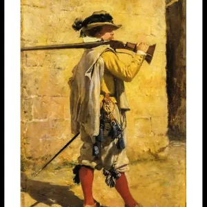 A Sentinel, Time Of Louis XIII By Ernest Meissonier Poster Billig