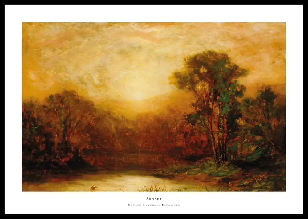 Sunset By Edward Mitchell Bannister Poster Nur Für Kurze Zeit