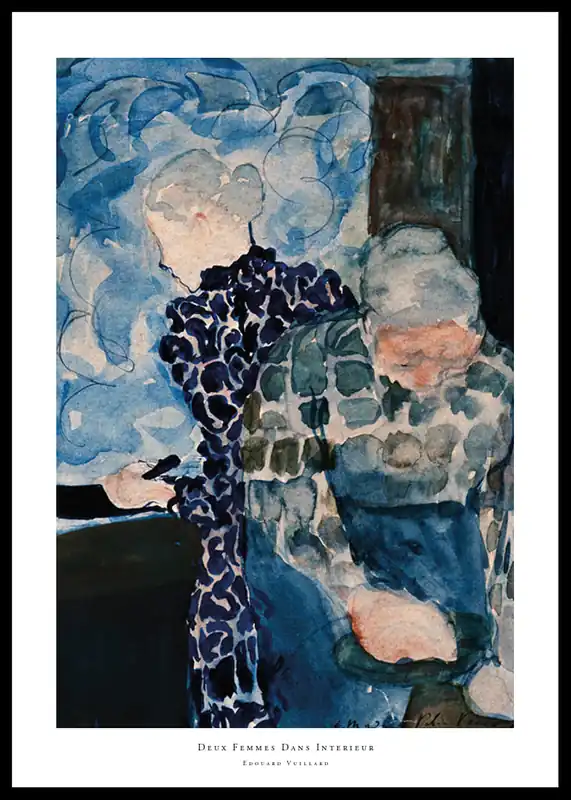 Deux Femmes Dans Interieur By Edouard Vuillard Poster Schnäppchen