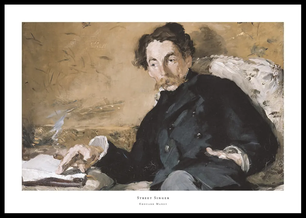 Solange Der Vorrat Reicht Street Singer By Edouard Manet Poster