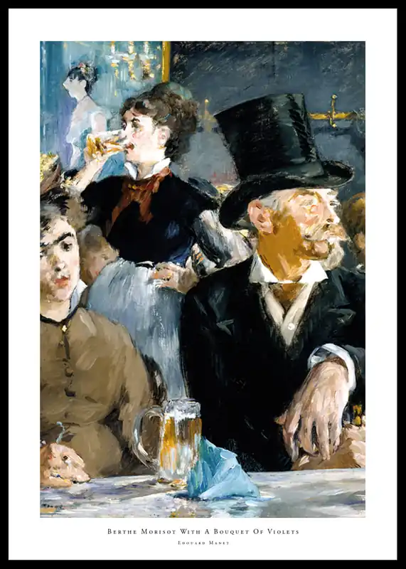 Berthe Morisot With A Bouquet Of Violets By Edouard Manet Poster Ausverkauf