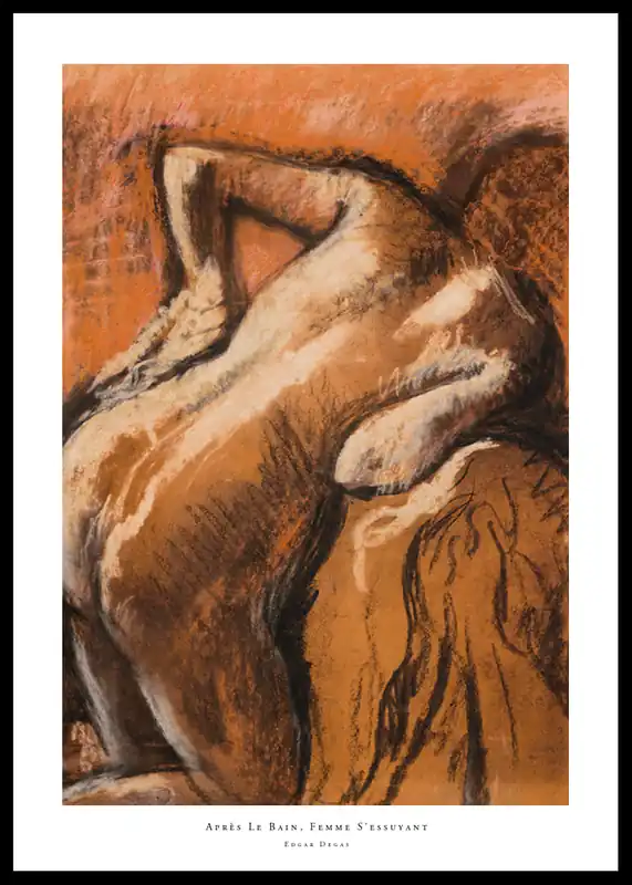 Après Le Bain, Femme S’essuyant By Edgar Degas Poster Gratis Versand