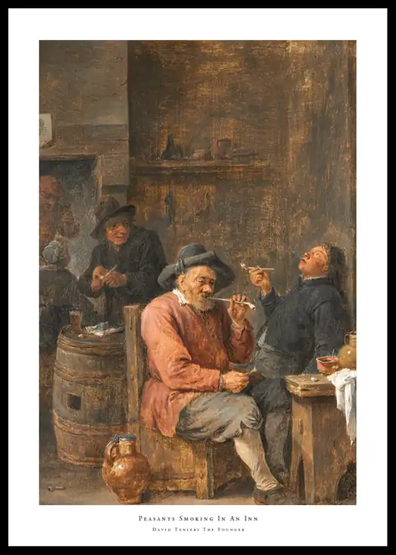 Peasants Smoking In An Inn By David Teniers The Younger Poster Ausverkauf
