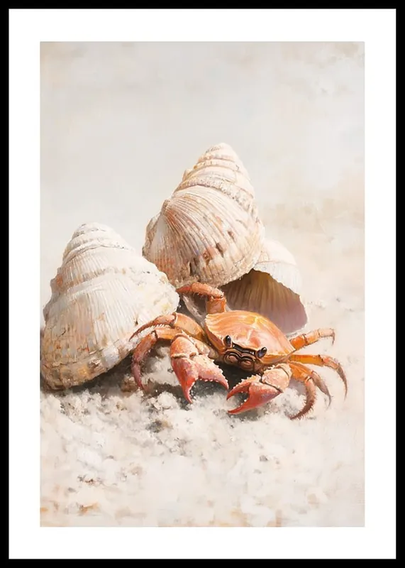 Crabby Sandy Hideaway Poster Kostenfreie Lieferung
