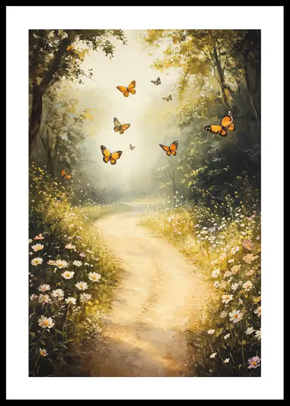 Neue Ware Butterflies Path Of Serenity Poster