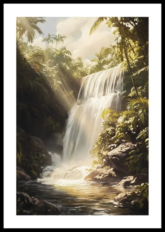 Begrenztes Angebot Jungle Mystic Waterfall Poster
