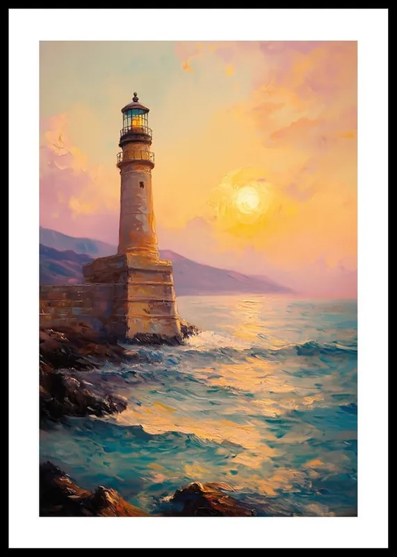 Gratis Versand Sunset Lighthouse Watch Poster
